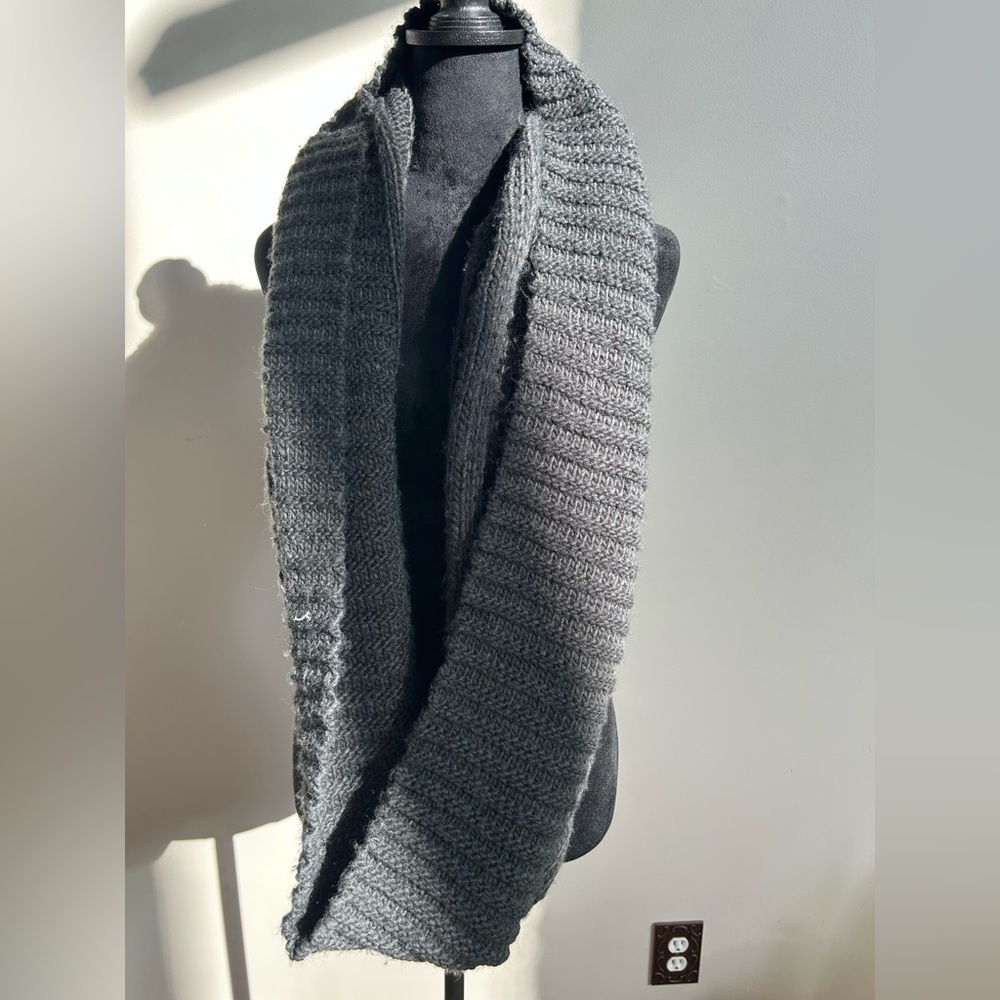 Gray Knit Scarf